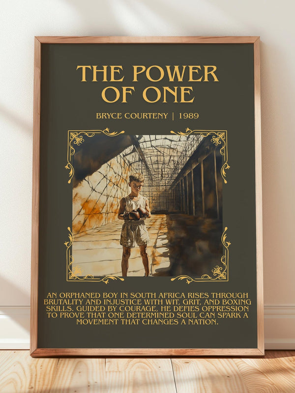 The Power Of One by Bryce Courtney | Descriptive Book Poster | Blurby