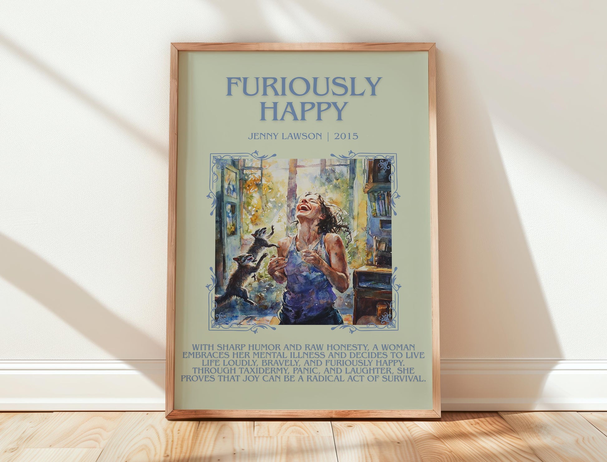 Furiously Happy by Jenny Lawson | Descriptive Book Poster | Blurby