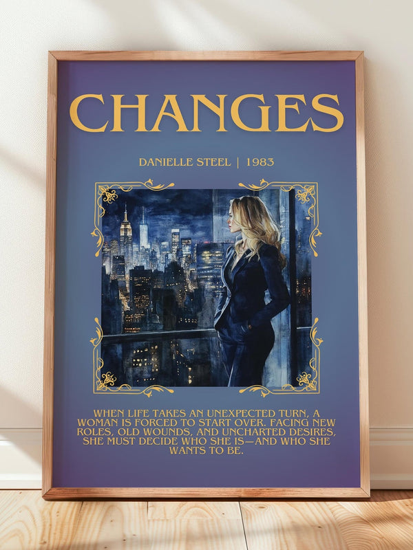 Changes minimalist print in frame leaning in hallway – romance wall art