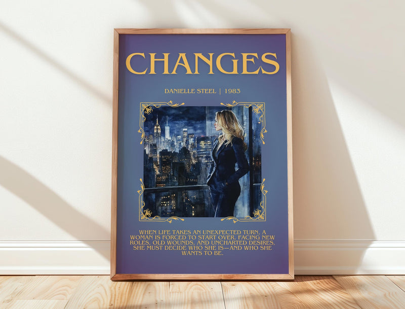 Changes minimalist print in frame leaning in hallway – romance wall art