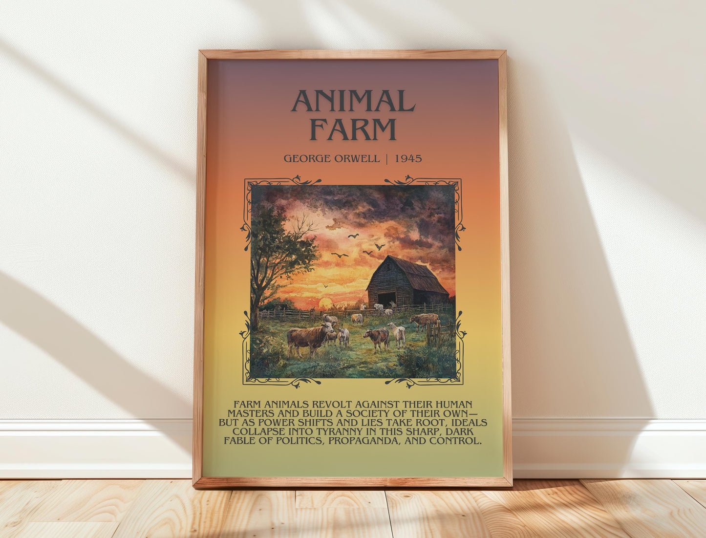 Animal Farm by George Orwell | Descriptive Book Poster | Blurby