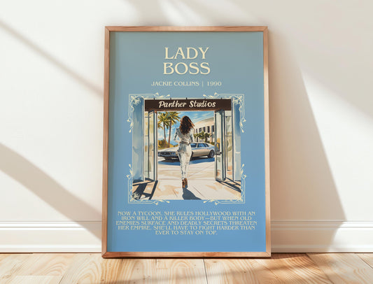 Lady Boss by Jackie Collins | Descriptive Book Poster | Blurby