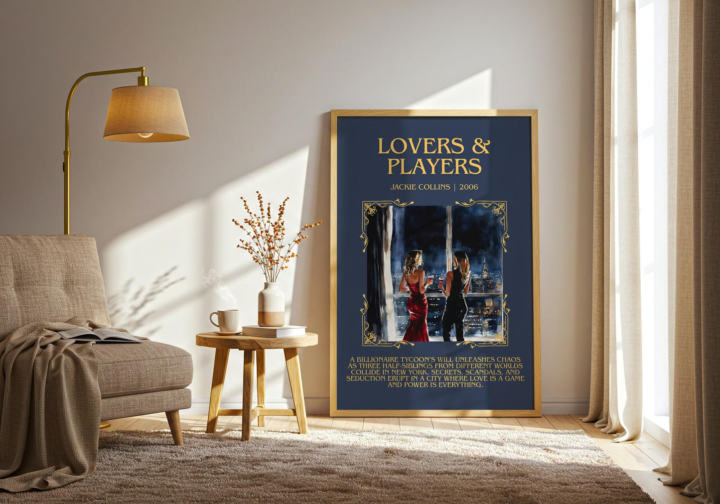 Lovers and Prayers by Jackie Collins | Descriptive Book Poster | Blurby
