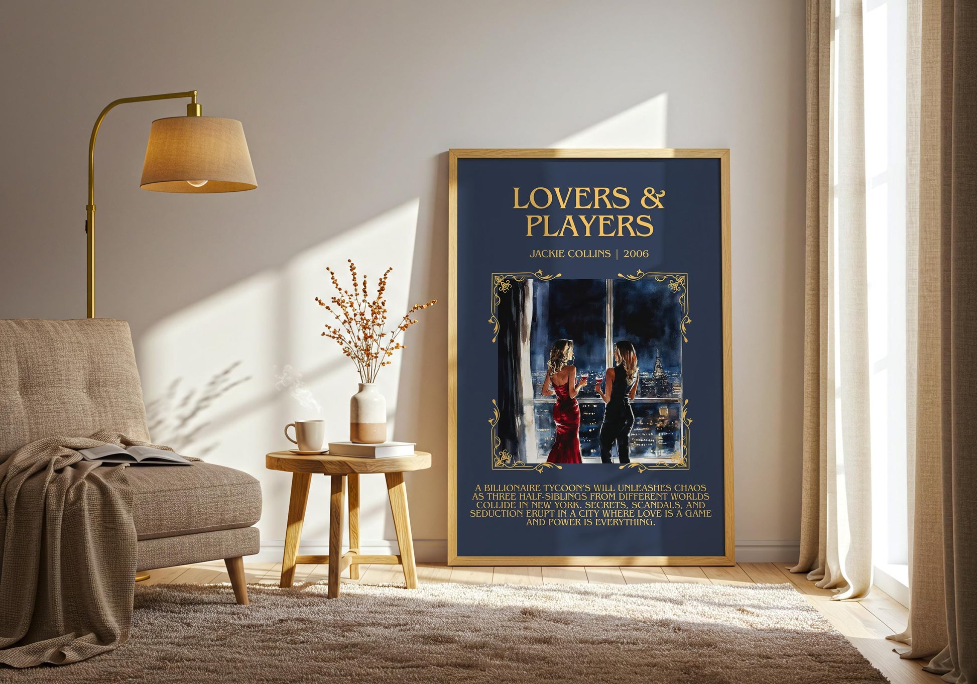 Lovers and Prayers by Jackie Collins | Descriptive Book Poster | Blurby