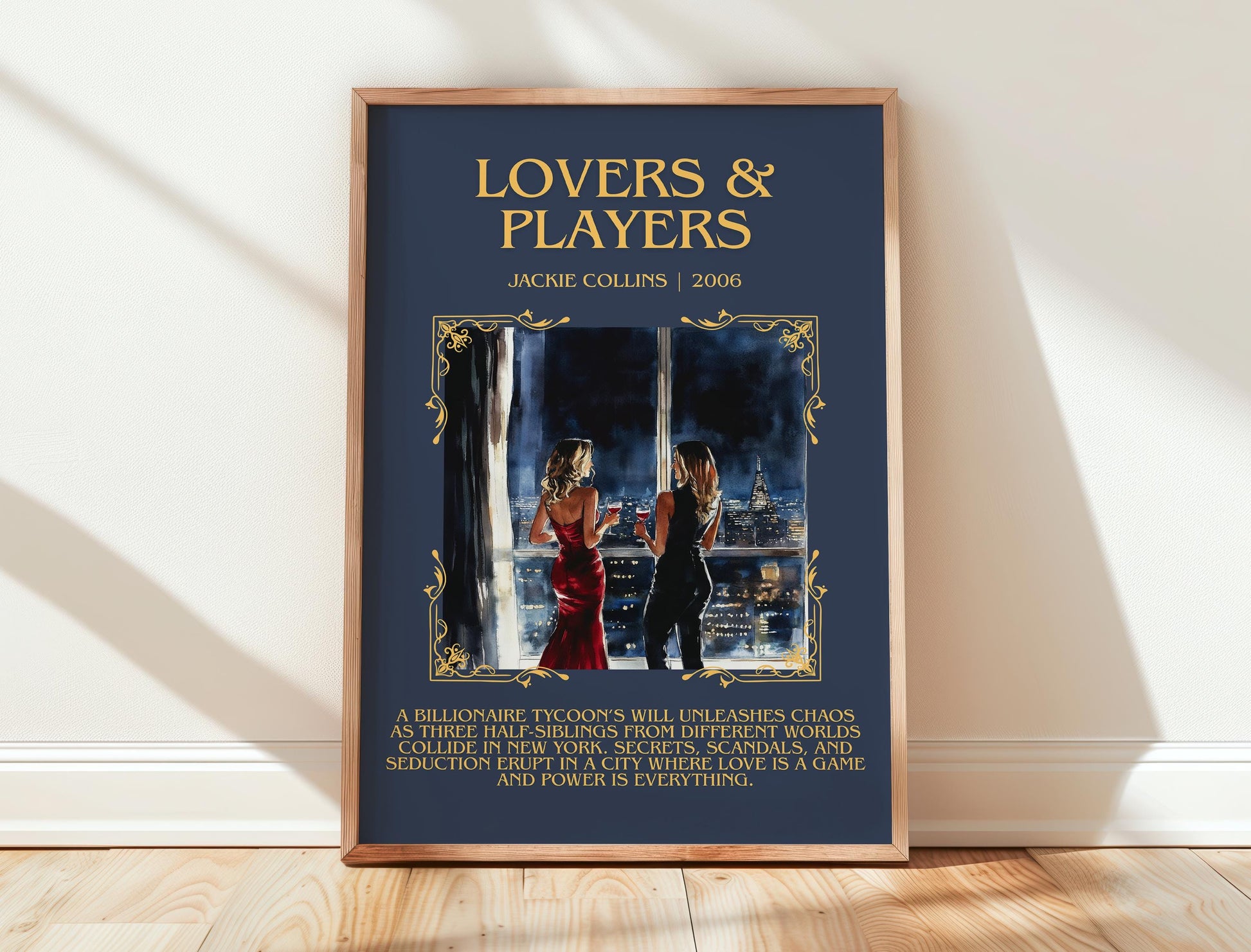 Lovers and Prayers by Jackie Collins | Descriptive Book Poster | Blurby