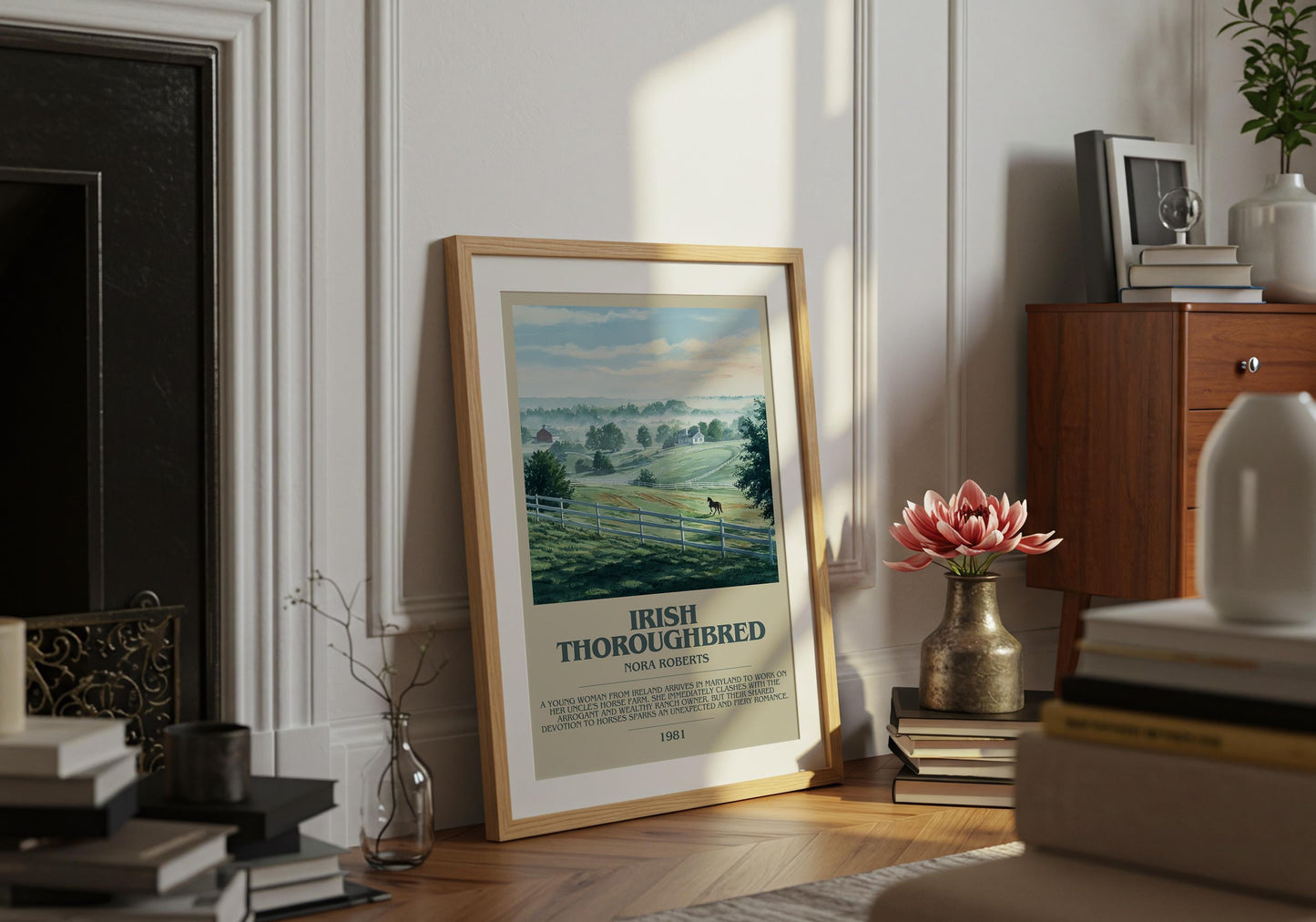 Irish Thoroughbred by Nora Roberts | Descriptive Book Poster | Modern