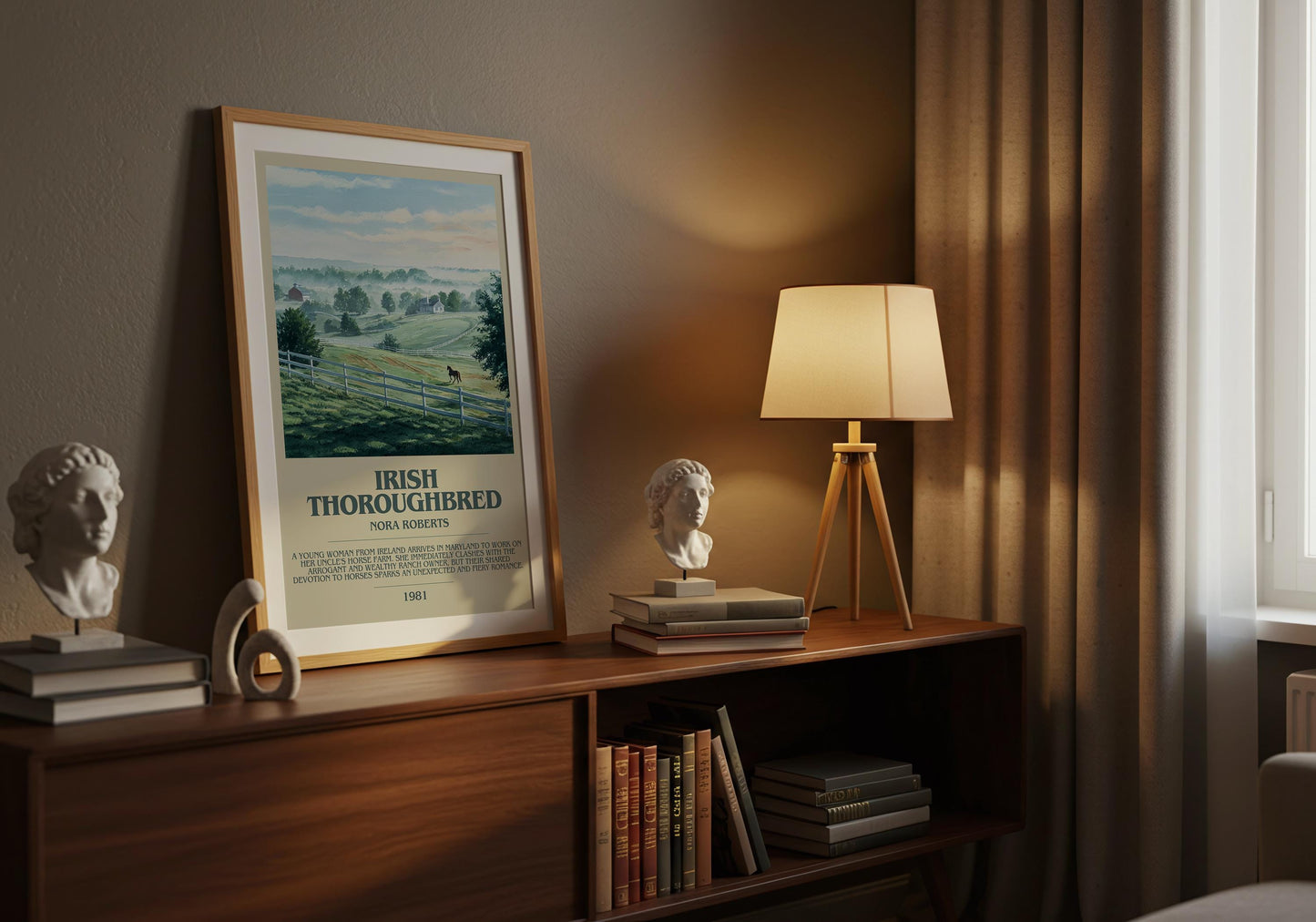 Irish Thoroughbred by Nora Roberts | Descriptive Book Poster | Modern