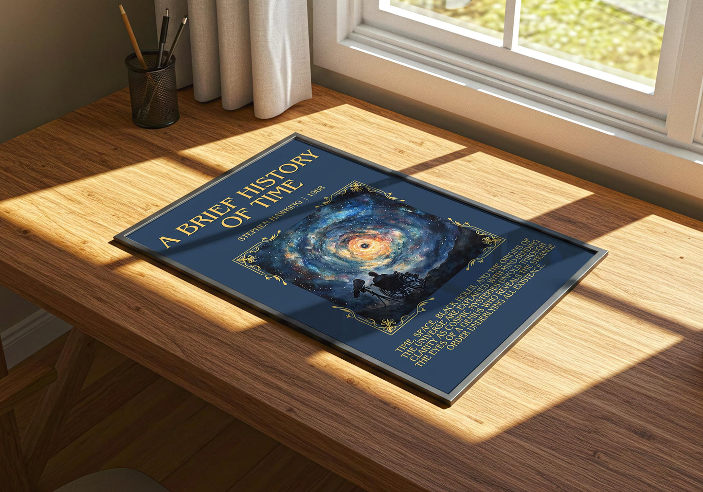 A Brief History of Time by Stephen Hawking| Descriptive Book Poster | Blurby