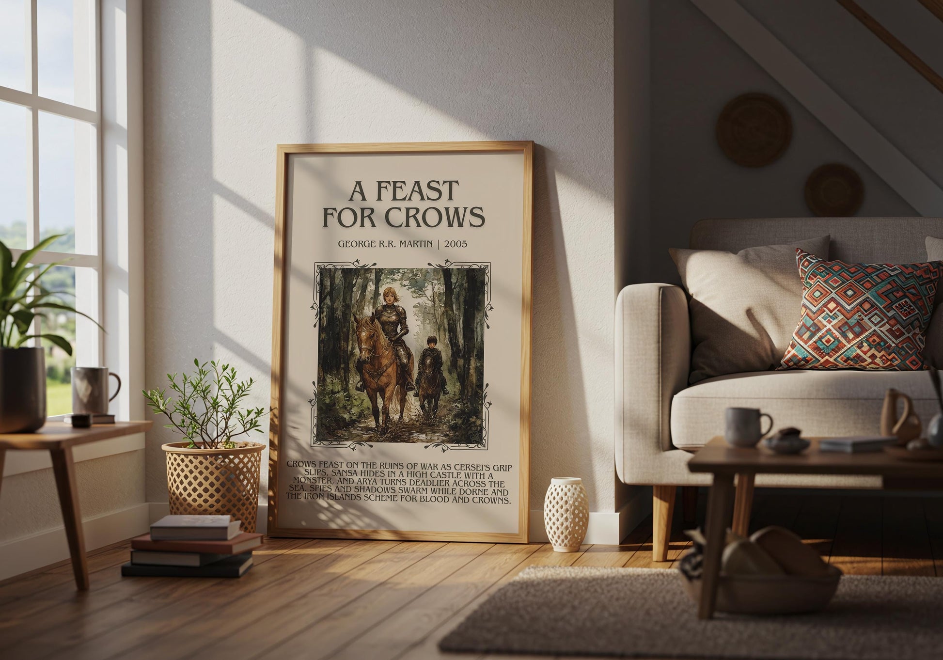 A Feast For Crows by George R.R. Martin | Descriptive Book Poster | Blurby