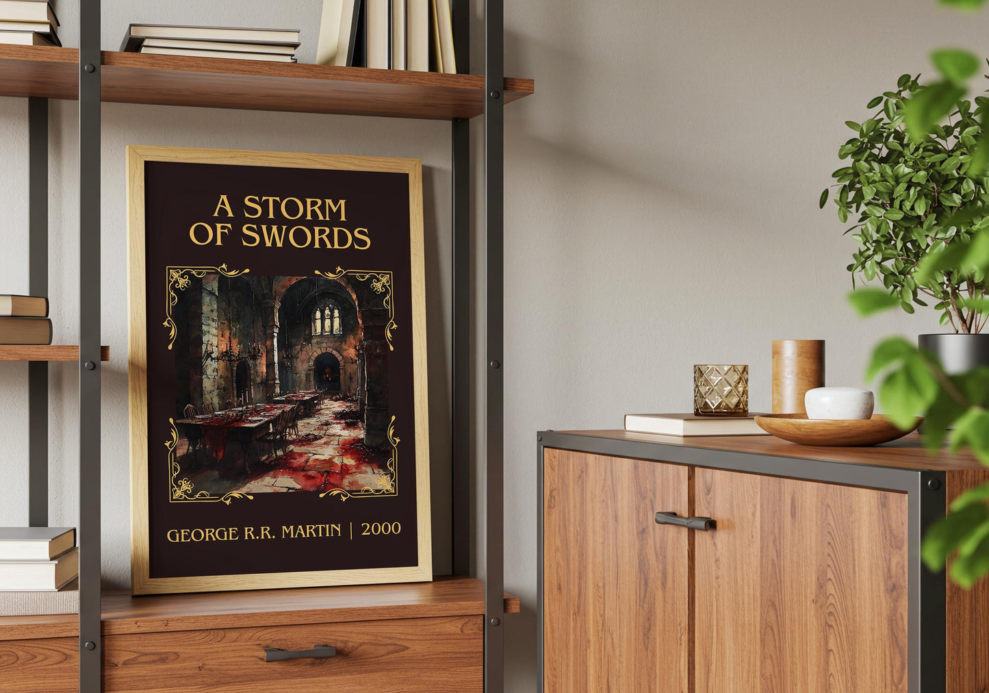 A Storm Of Swords by George R.R. Martin | Descriptive Book Poster | Minimalist