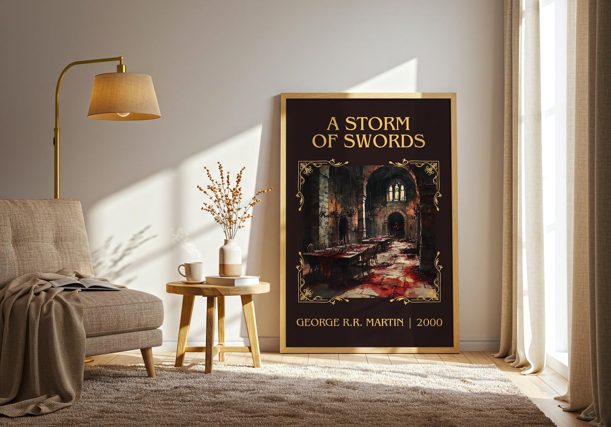 A Storm Of Swords by George R.R. Martin | Descriptive Book Poster | Minimalist