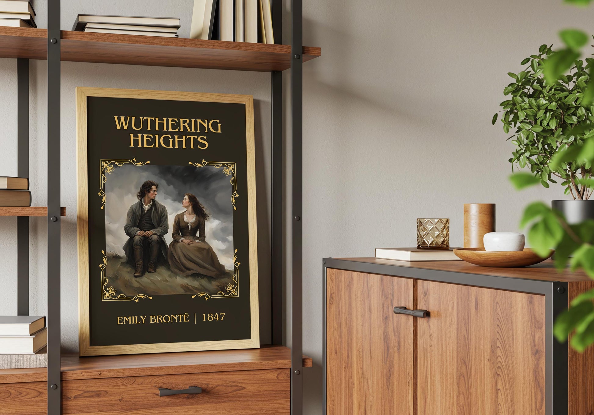 Wuthering Heights by Charlotte Bronte | Descriptive Book Poster | Minimalist