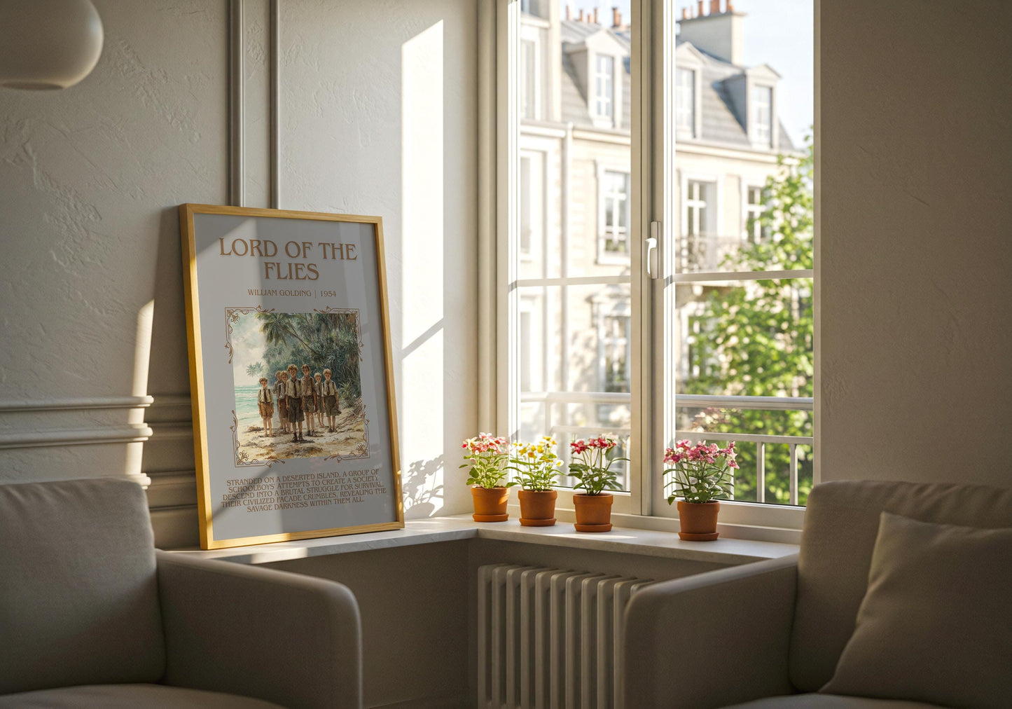 Lord Of The Flies by William Golding| Descriptive Book Poster | Blurby