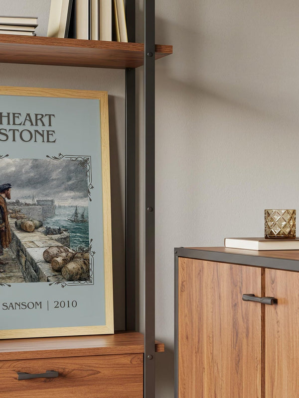 Heartstone classic book art print framed by window – literary home decor