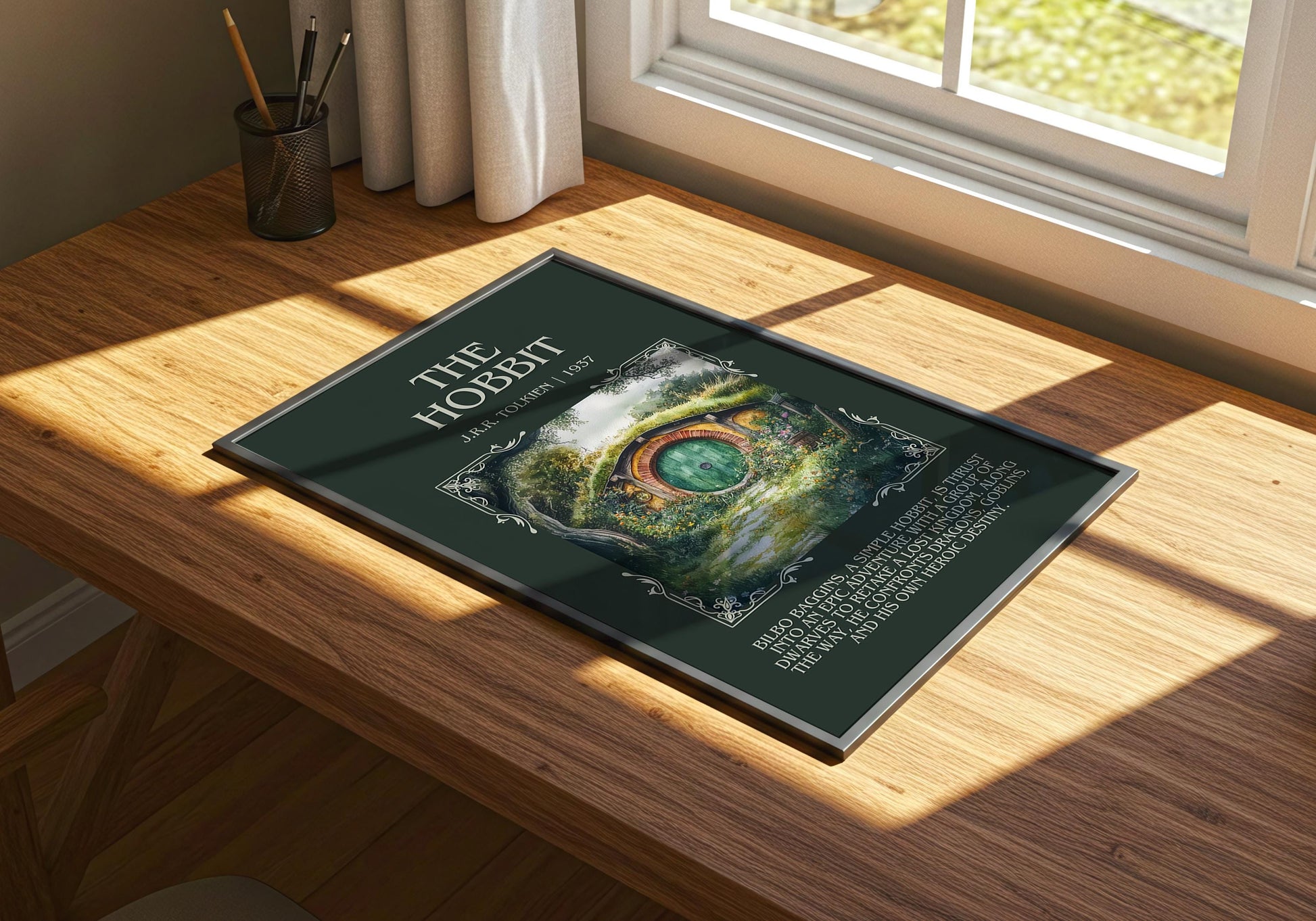 The Hobbit by J.R.R. Tolkien | Descriptive Book Poster | Blurby