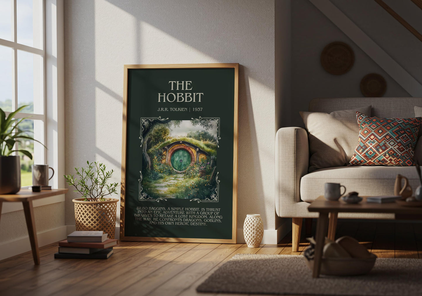 The Hobbit by J.R.R. Tolkien | Descriptive Book Poster | Blurby