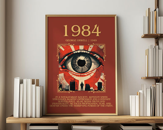 1984 by George Orwell | Descriptive Book Poster | Minimalist