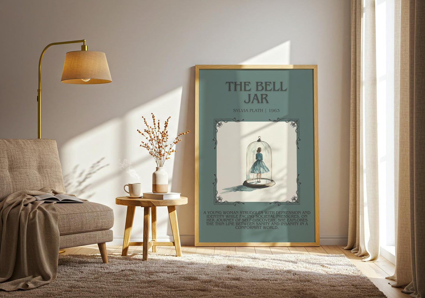 The Bell Jar by Sylvia Plath | Descriptive Book Poster | Blurby