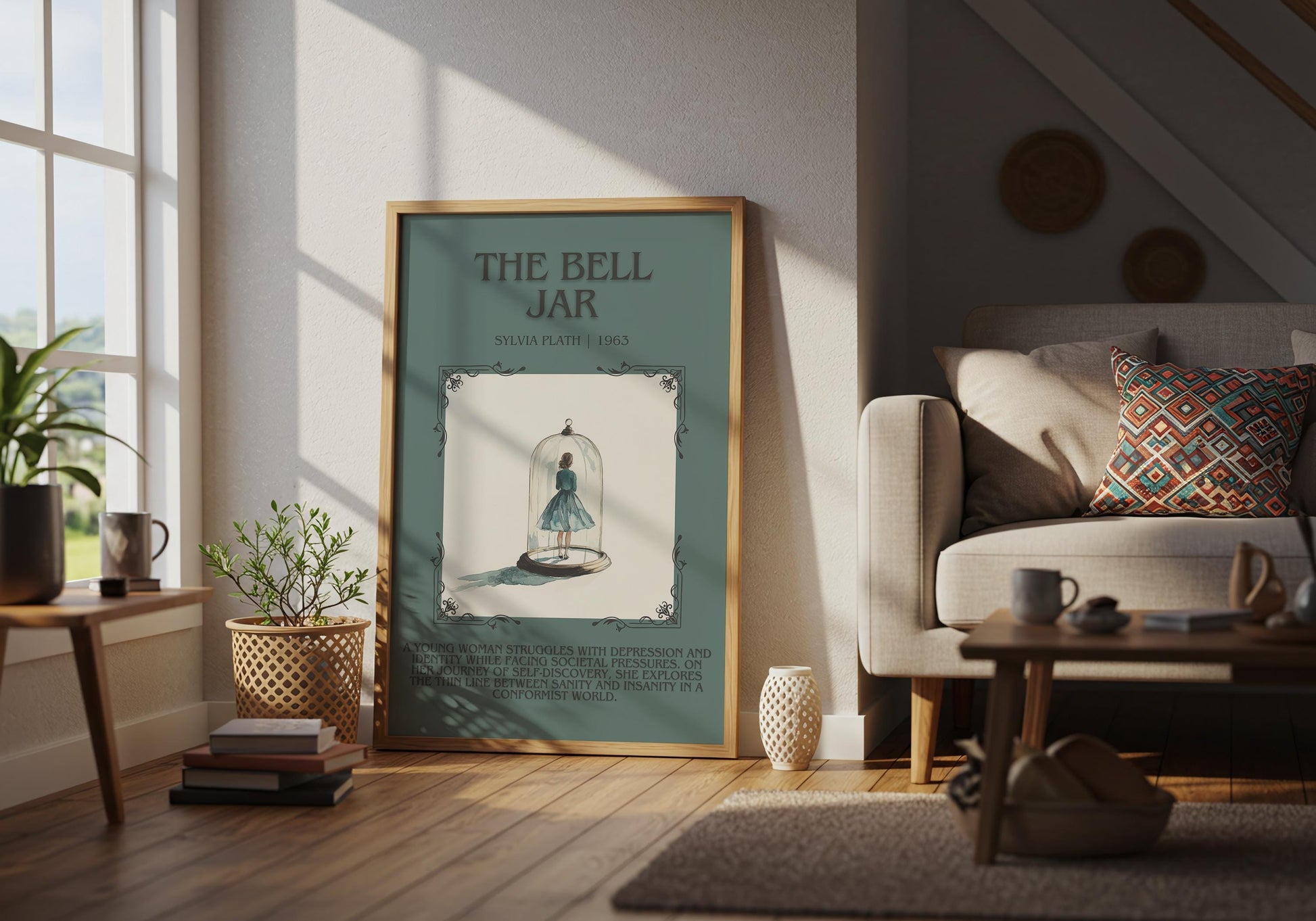 The Bell Jar by Sylvia Plath | Descriptive Book Poster | Blurby