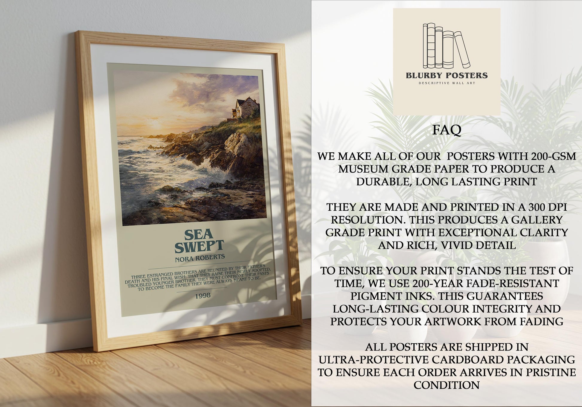 Sea Swept by Nora Roberts | Descriptive Book Poster | Modern