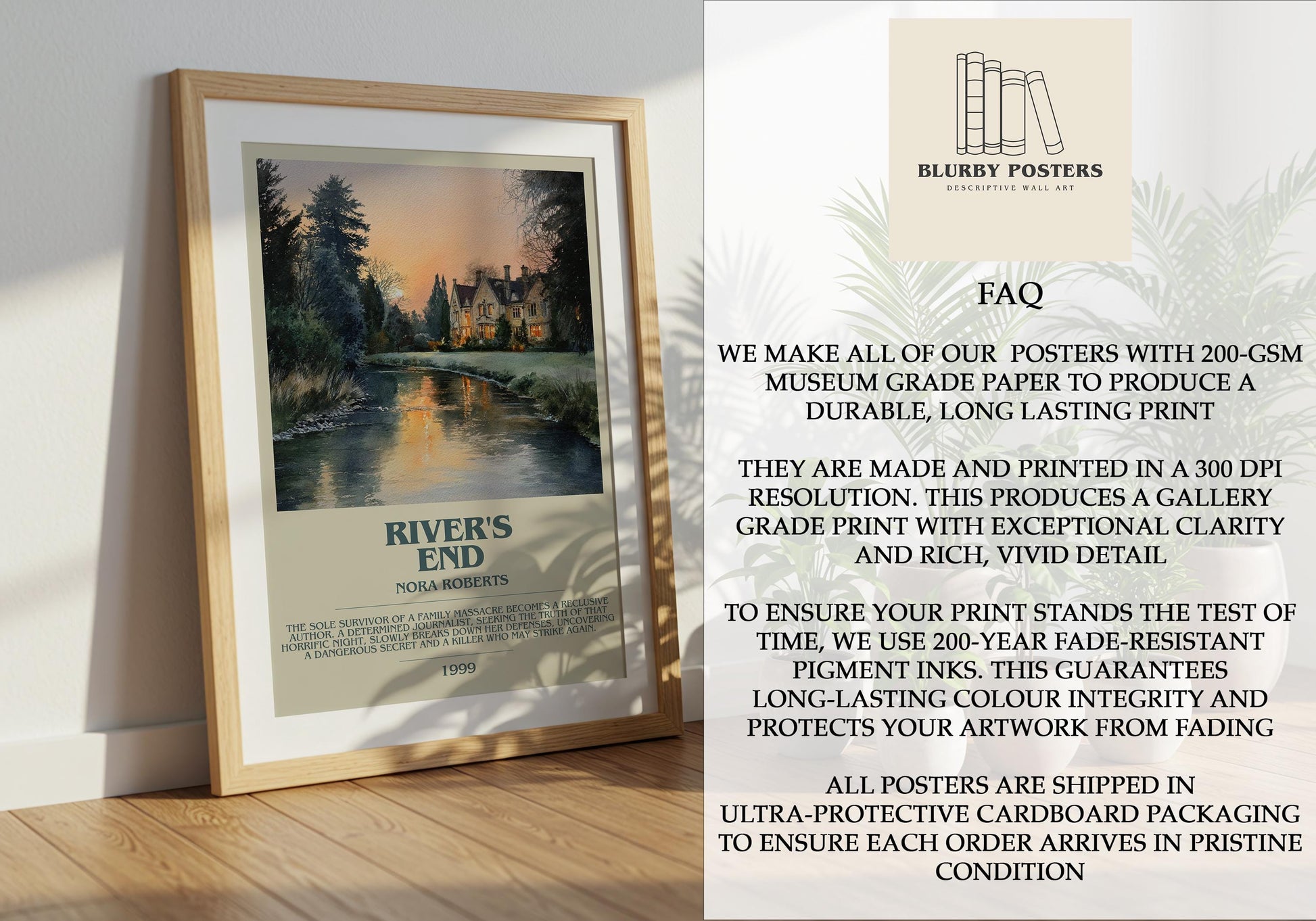 River's End by Nora Roberts | Descriptive Book Poster | Modern