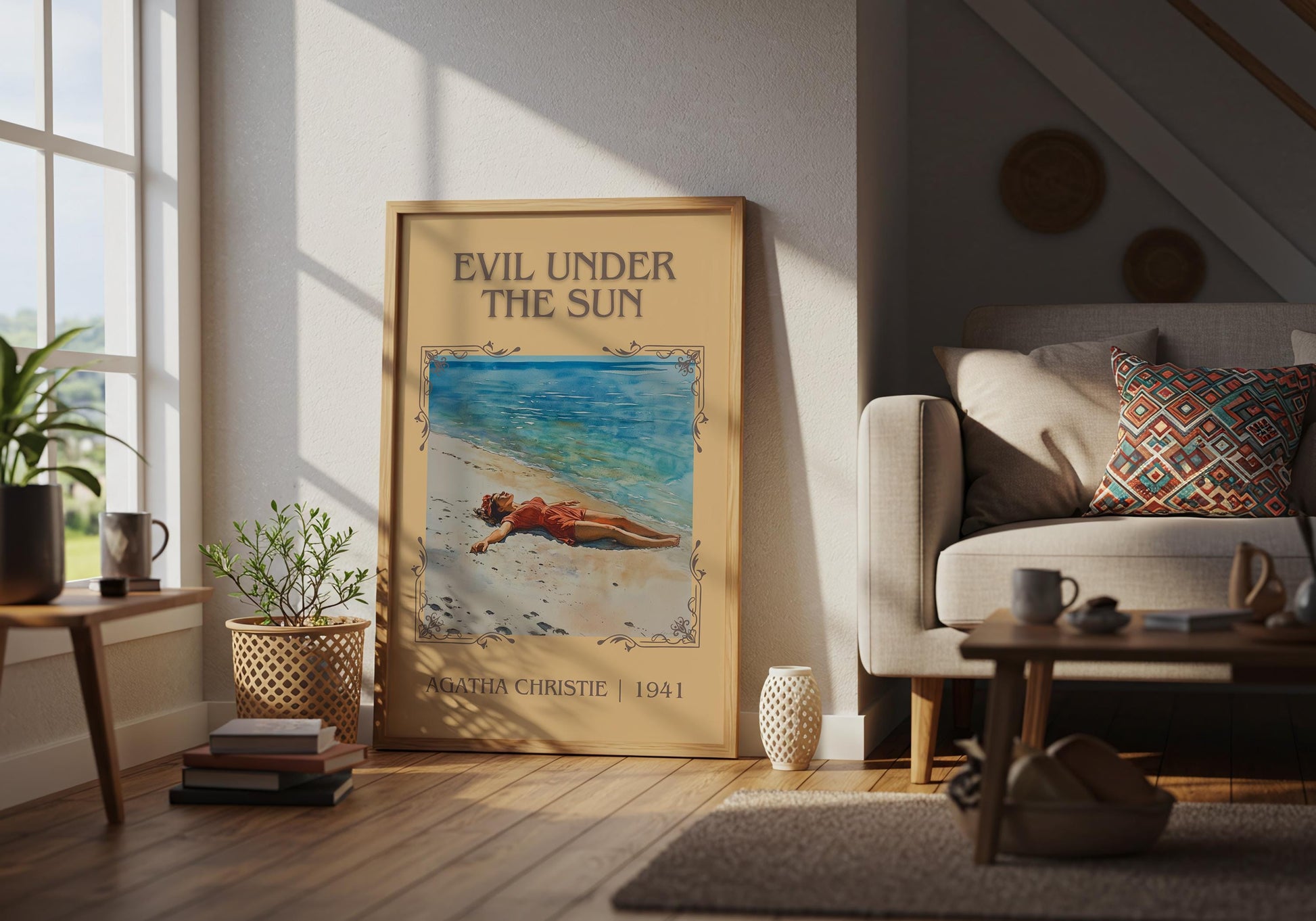 Evil Under The Sun by Agatha Christie | Descriptive Book Poster | Minimalist