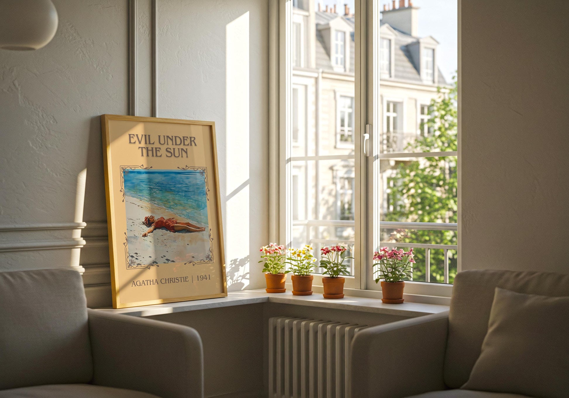 Evil Under The Sun by Agatha Christie | Descriptive Book Poster | Minimalist