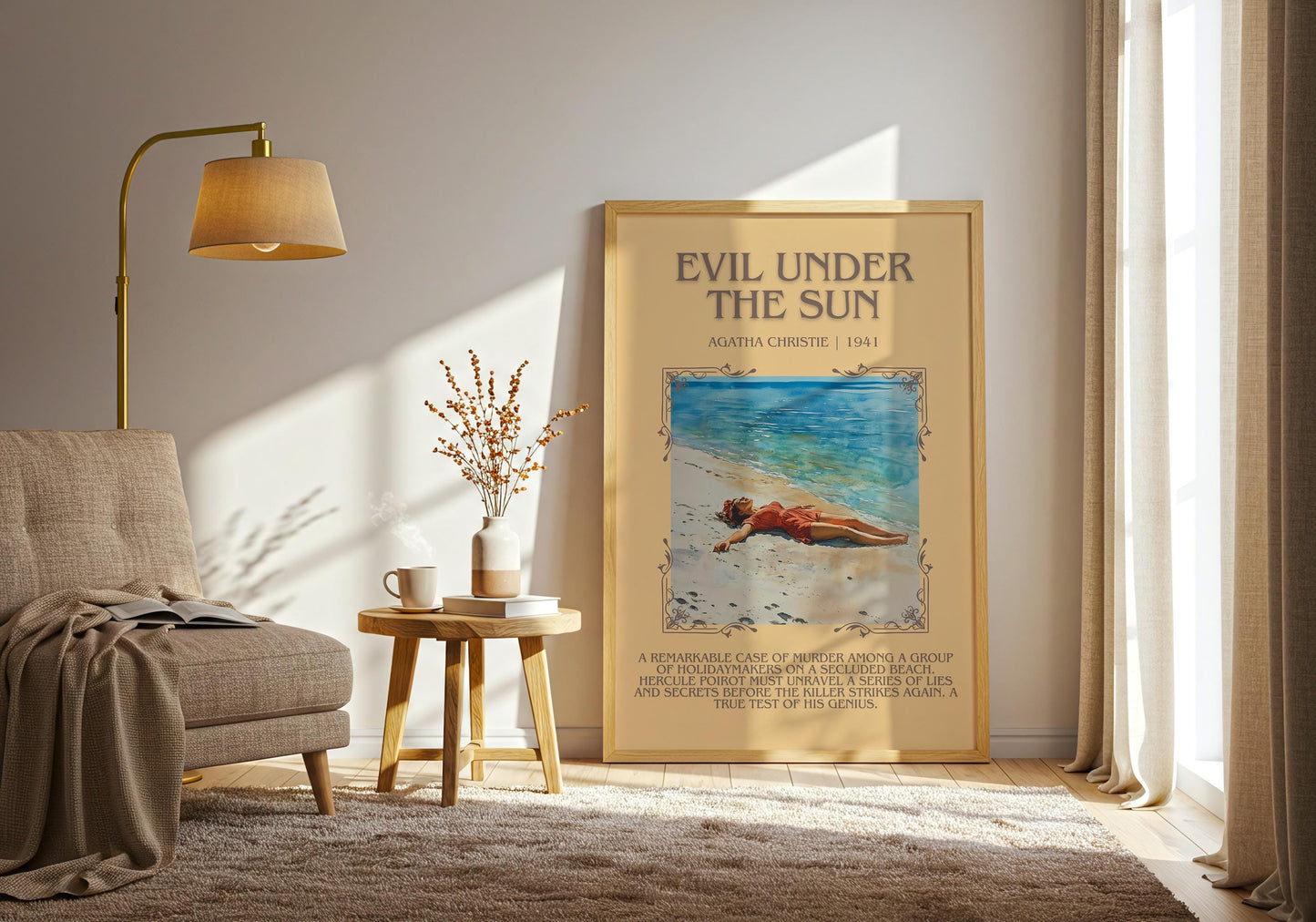 Evil Under The Sun by Agatha Christie | Descriptive Book Poster | Blurby
