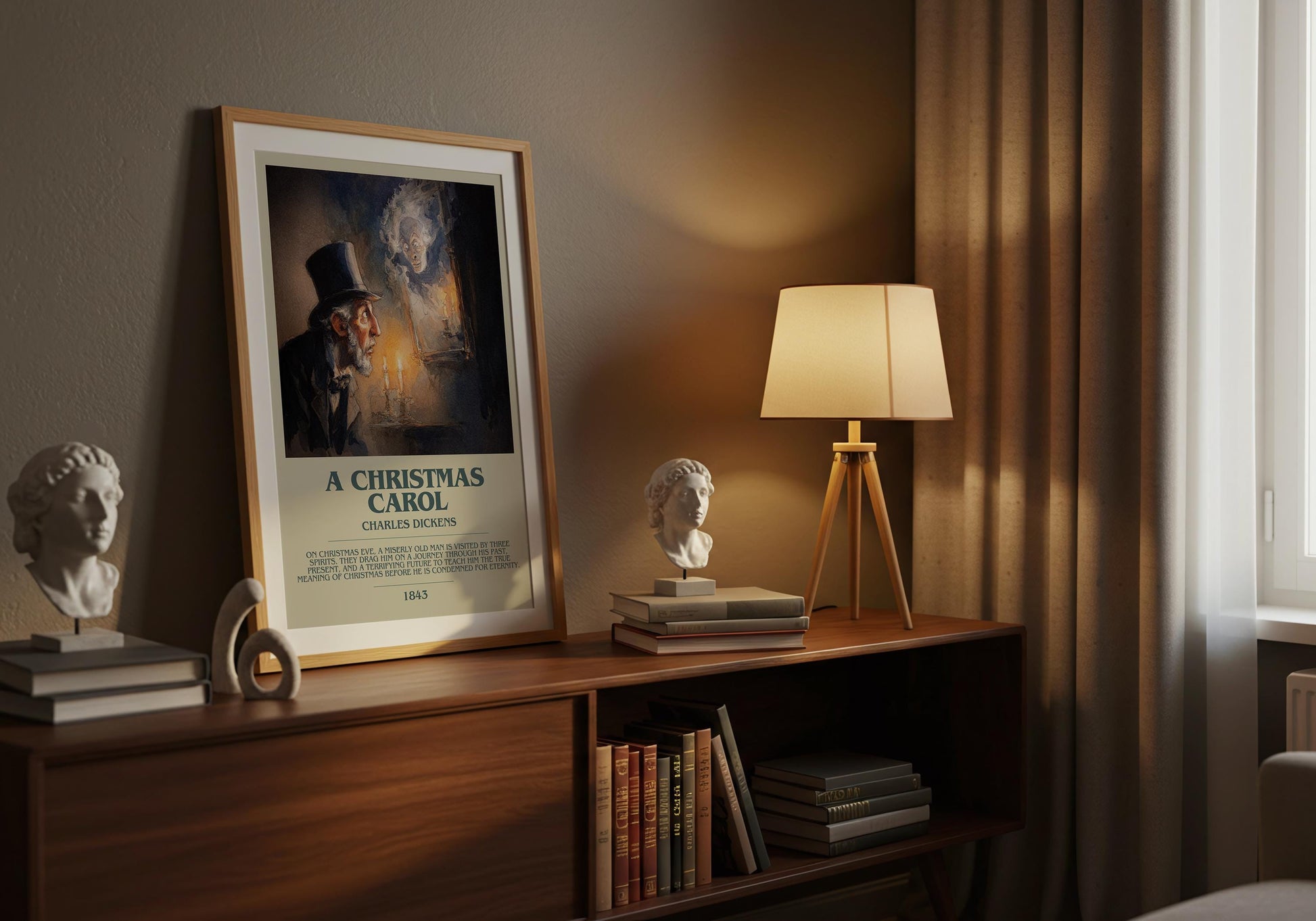 A Christmas Carol by Charles Dickens | Descriptive Book Poster | Modern