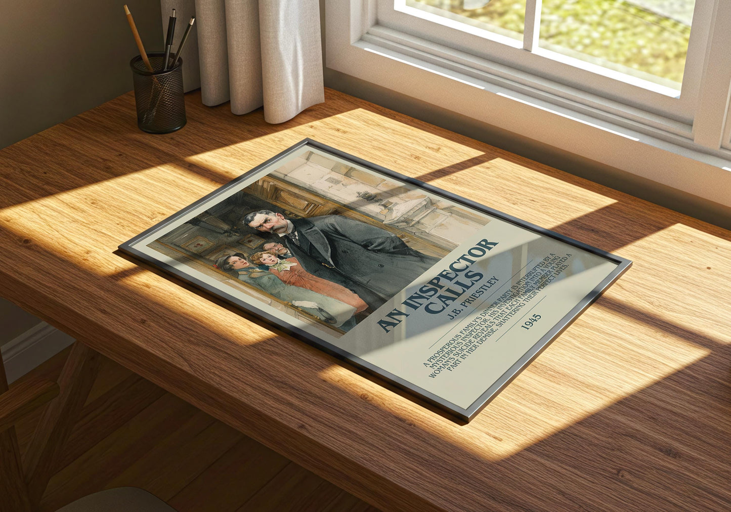 An Inspector Calls by J.B. Priestley | Descriptive Book Poster | Modern