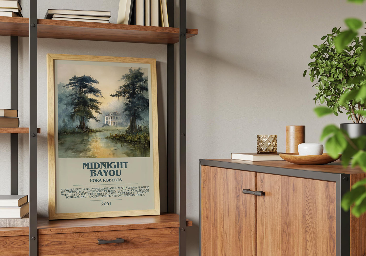 Midnight Bayou by Nora Roberts | Descriptive Book Poster | Modern
