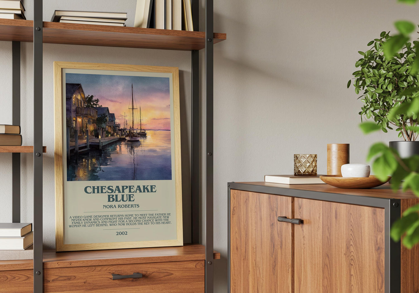 Chesapeake Blue by Nora Roberts | Descriptive Book Poster | Modern