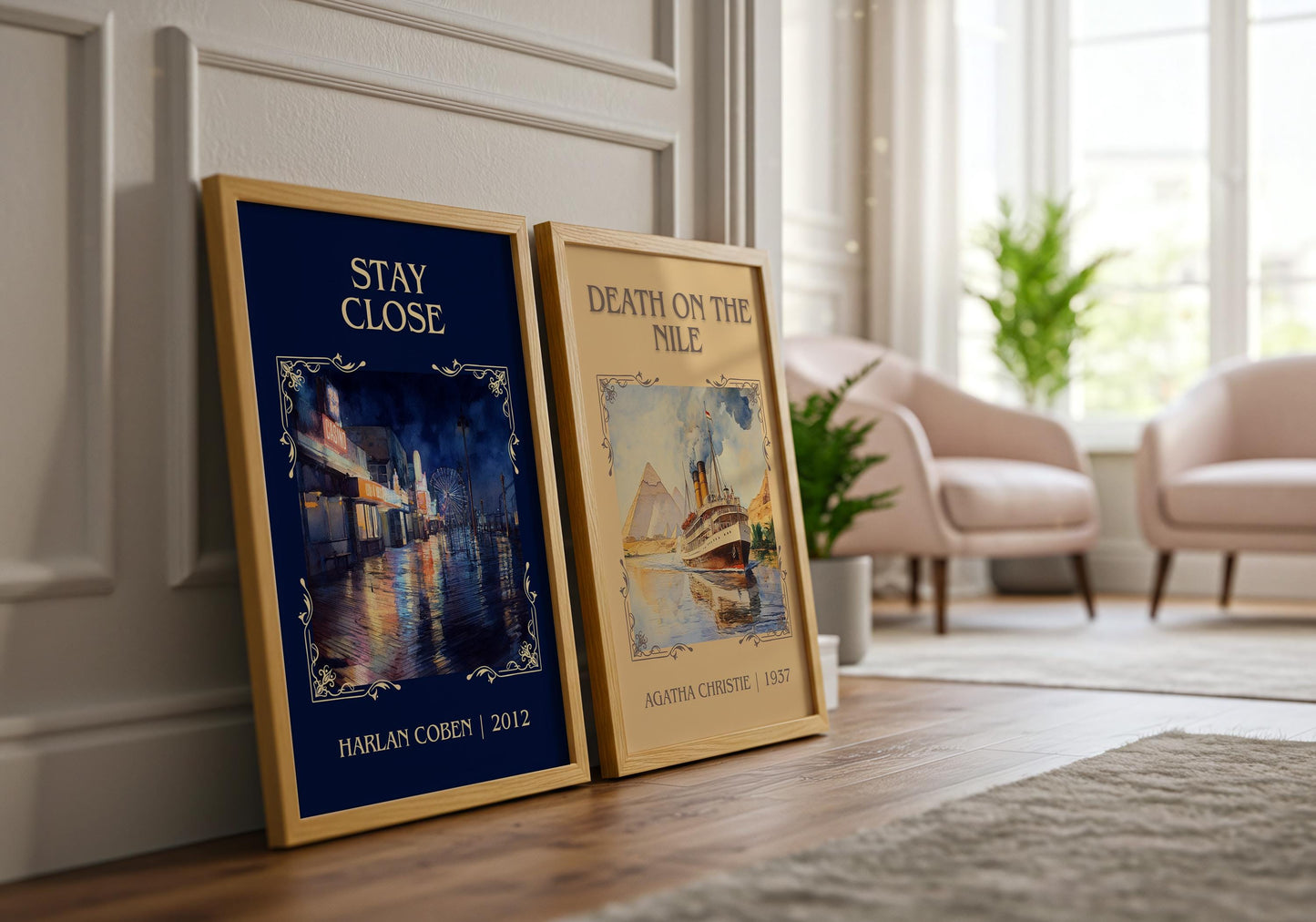 Stay Close by Harlan Coben Descriptive Poster Print. Free Delivery Wall Art Author & Blurb Book Artwork