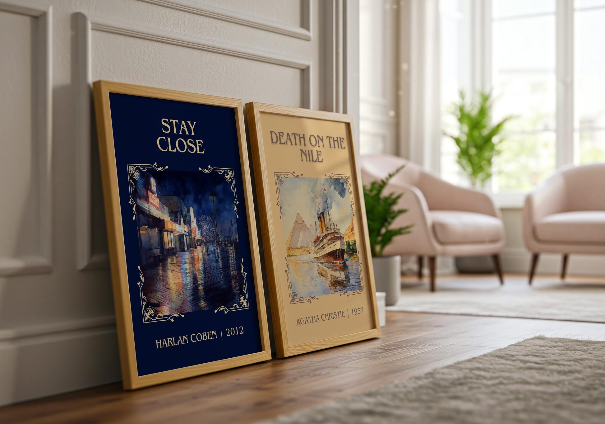Stay Close by Harlan Coben Descriptive Poster Print. Free Delivery Wall Art Author & Blurb Book Artwork