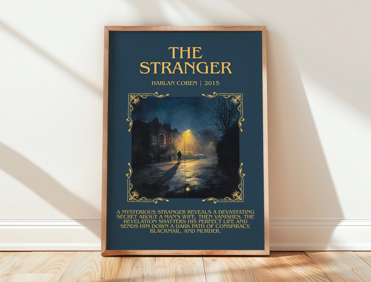 The Stranger by Harlan Coben Descriptive Poster Print. Free Delivery Wall Art Author & Blurb Book Artwork