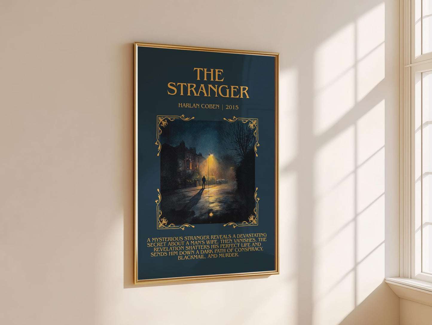 The Stranger by Harlan Coben Descriptive Poster Print. Free Delivery Wall Art Author & Blurb Book Artwork