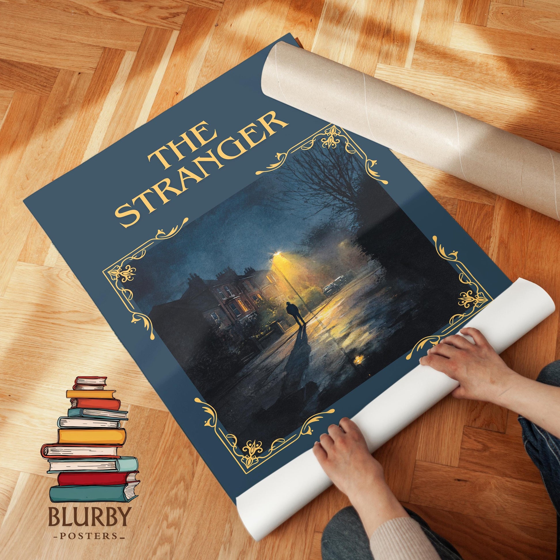 The Stranger by Harlan Coben Descriptive Poster Print. Free Delivery Wall Art Author & Blurb Book Artwork