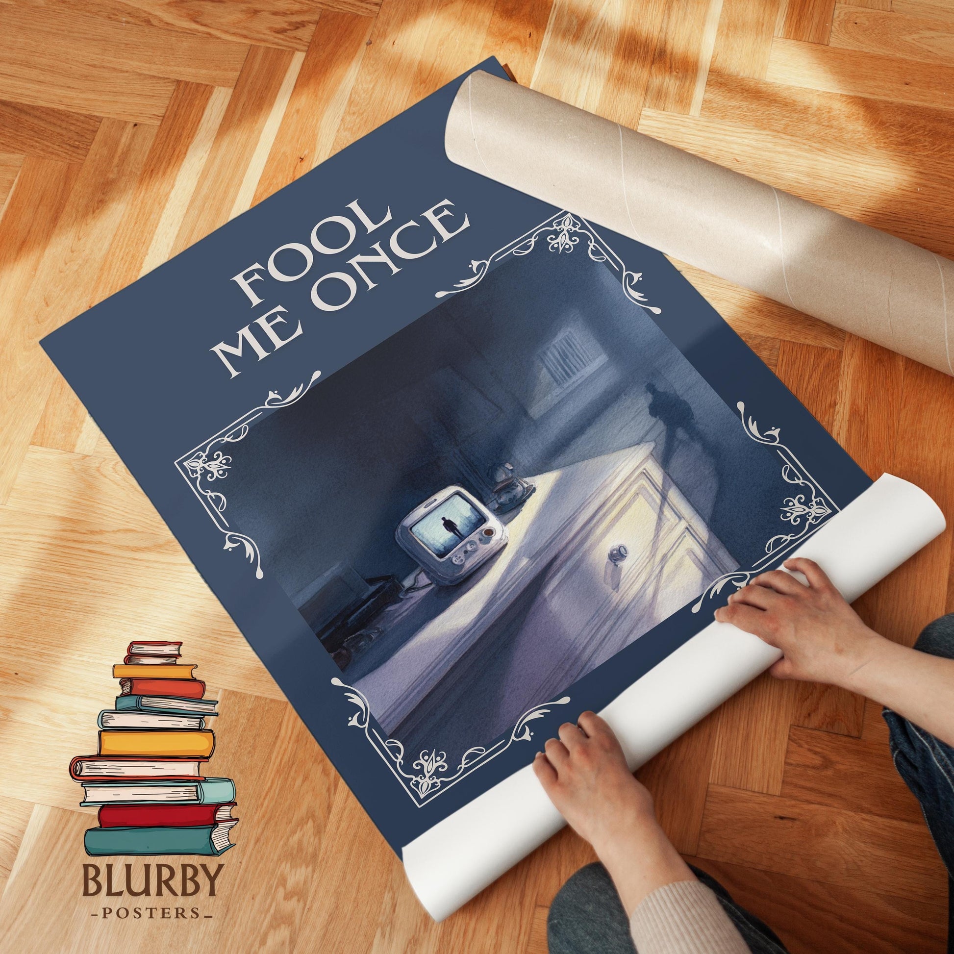 Fool Me Once by Harlan Coben Descriptive Poster Print. Free Delivery Wall Art Author & Blurb Book Artwork