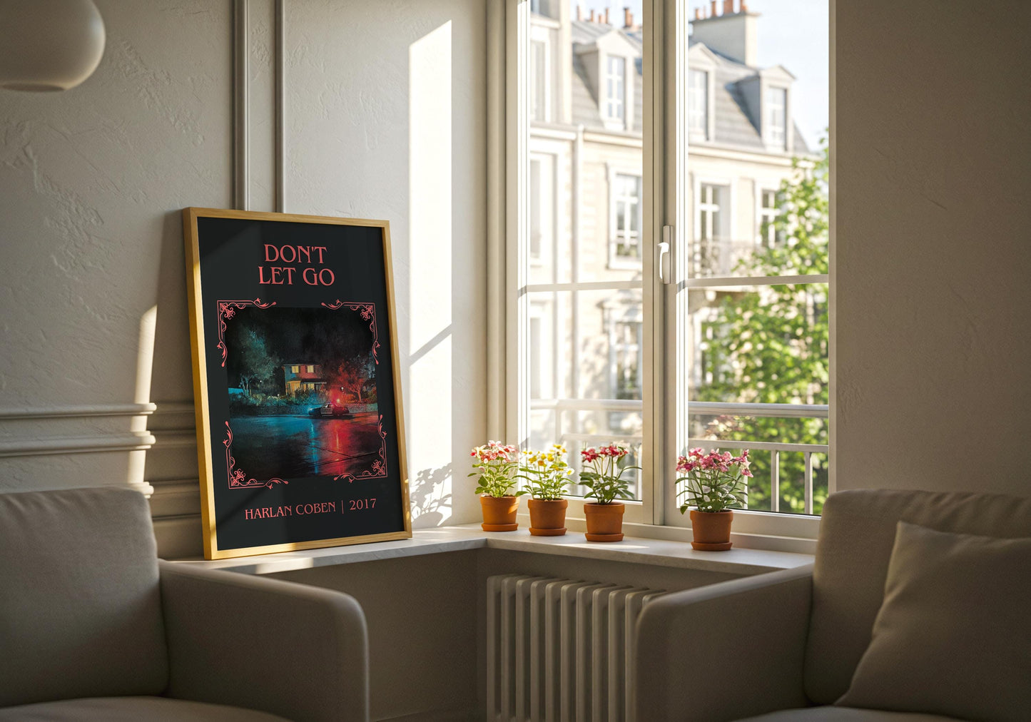 Don't Let Go by Harlan Coben Descriptive Poster Print. Free Delivery Wall Art Author & Blurb Book Artwork