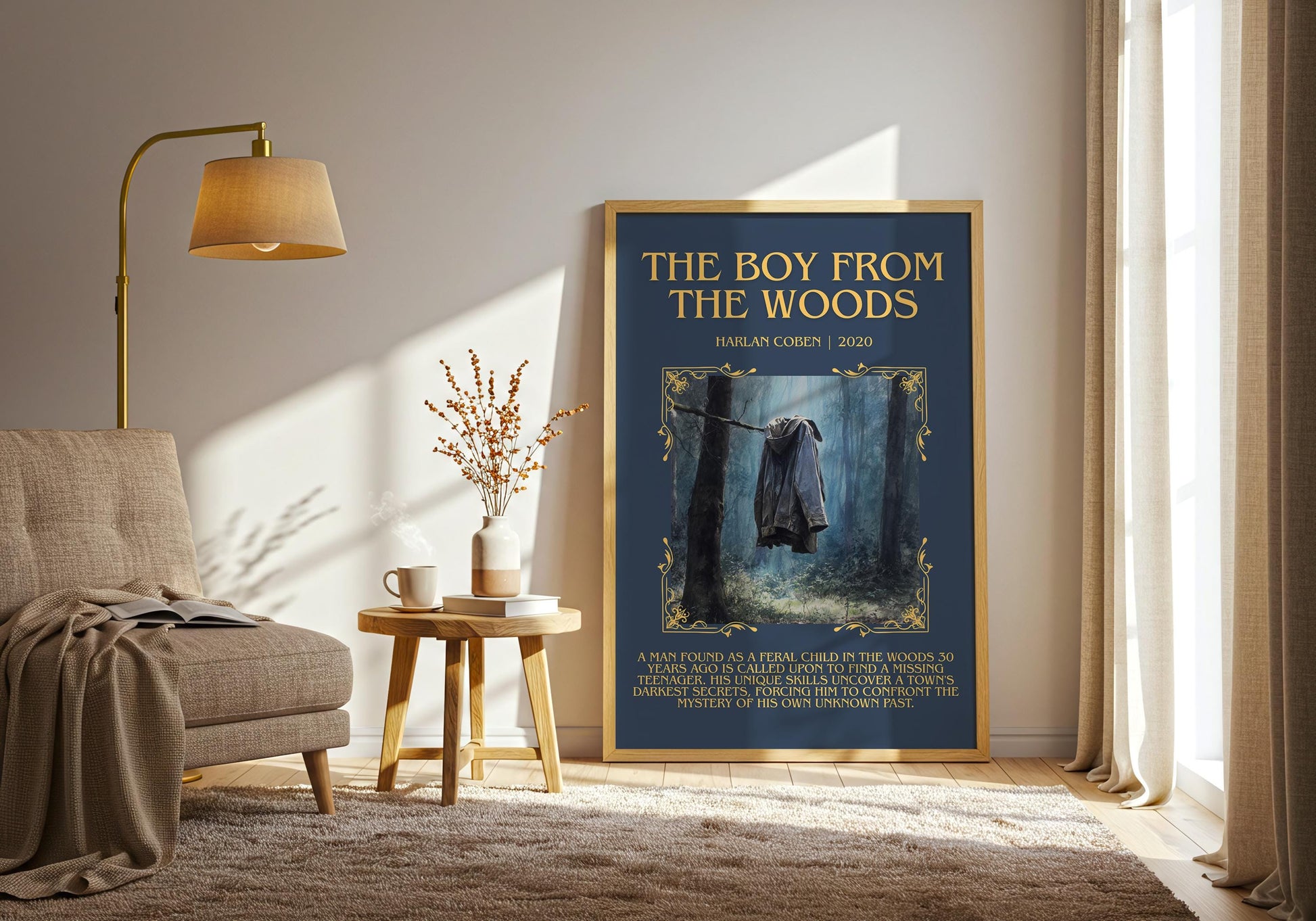The Boy from the Woods minimalist poster paper finish options – matte satin gloss