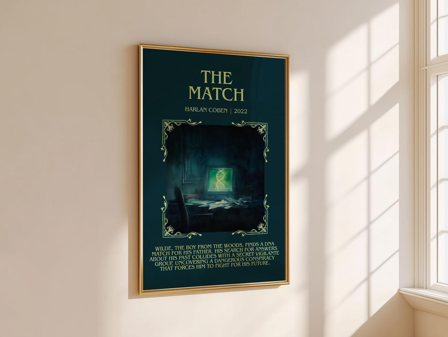 The Match by Harlan Coben Descriptive Poster Print. Free Delivery Wall Art Author & Blurb Book Artwork