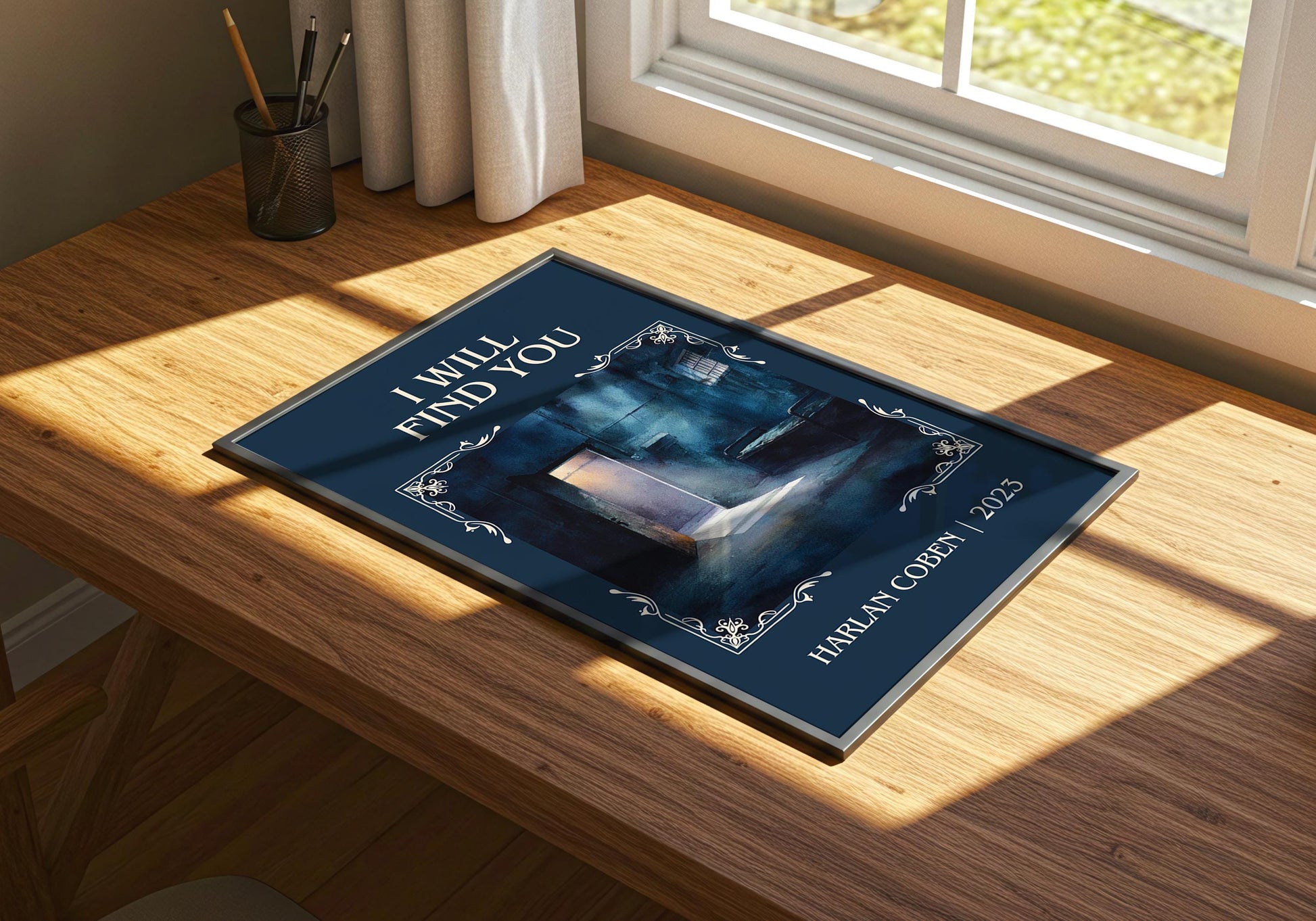 I Will Find You by Harlan Coben Descriptive Poster Print. Free Delivery Wall Art Author & Blurb Book Artwork