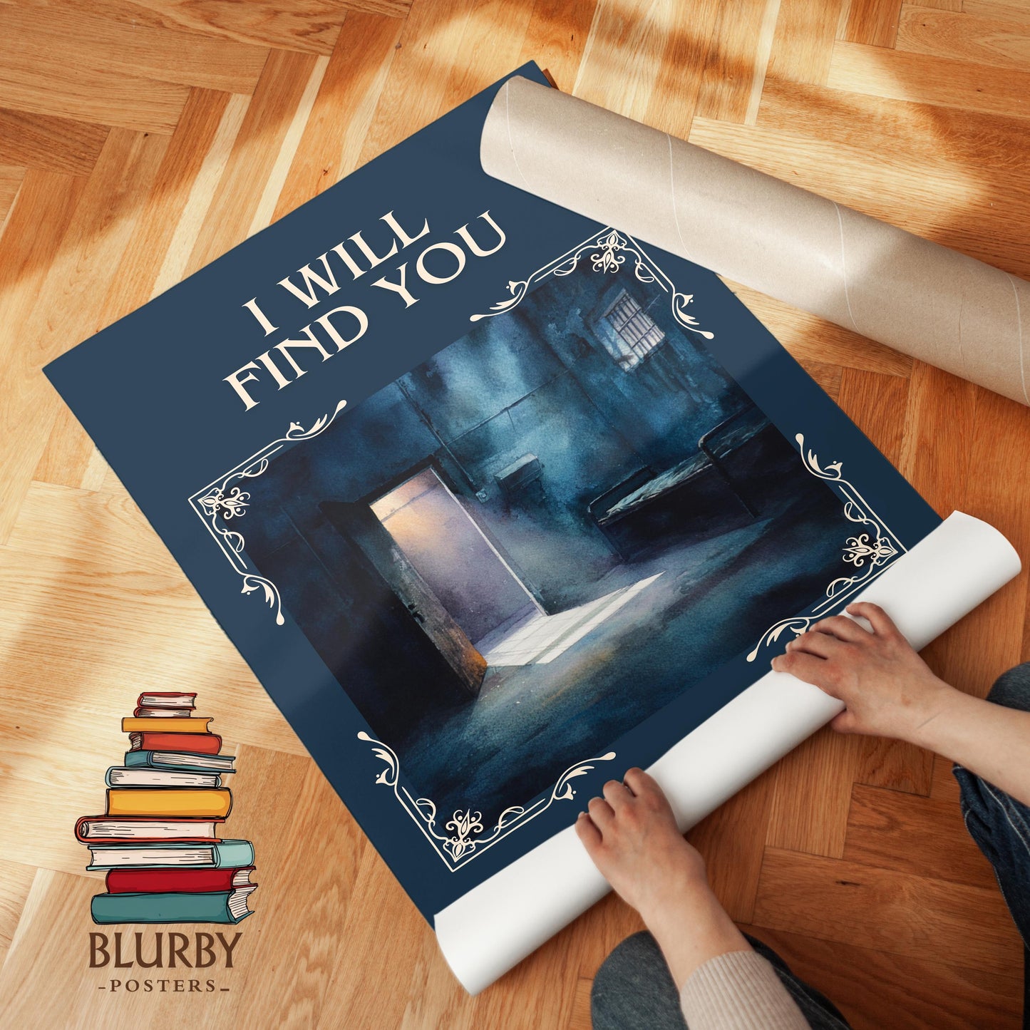 I Will Find You by Harlan Coben Descriptive Poster Print. Free Delivery Wall Art Author & Blurb Book Artwork