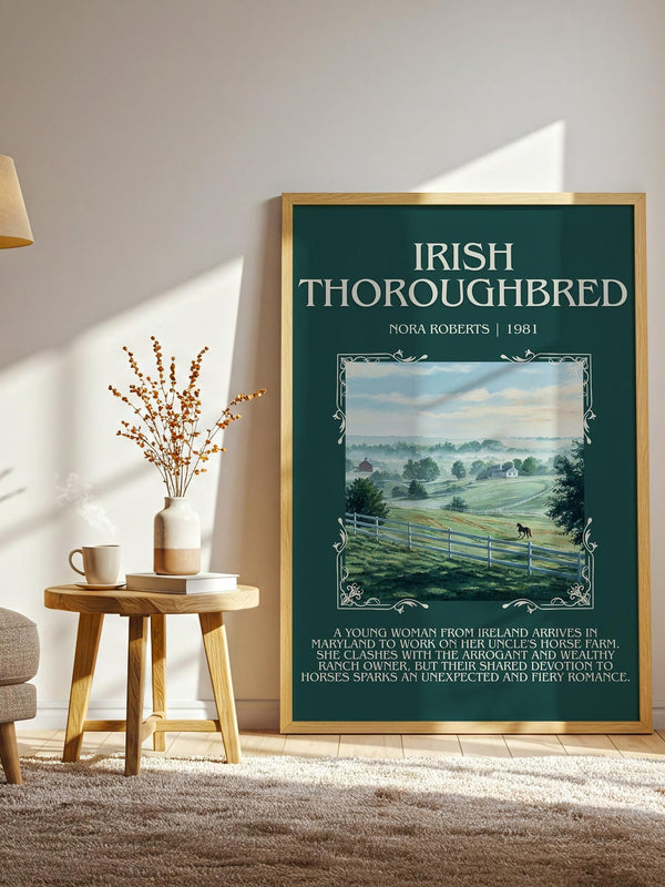Irish Thoroughbred minimalist poster paper finish options – matte satin gloss