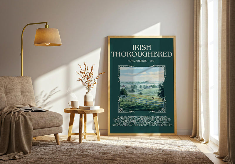 Irish Thoroughbred minimalist poster paper finish options – matte satin gloss