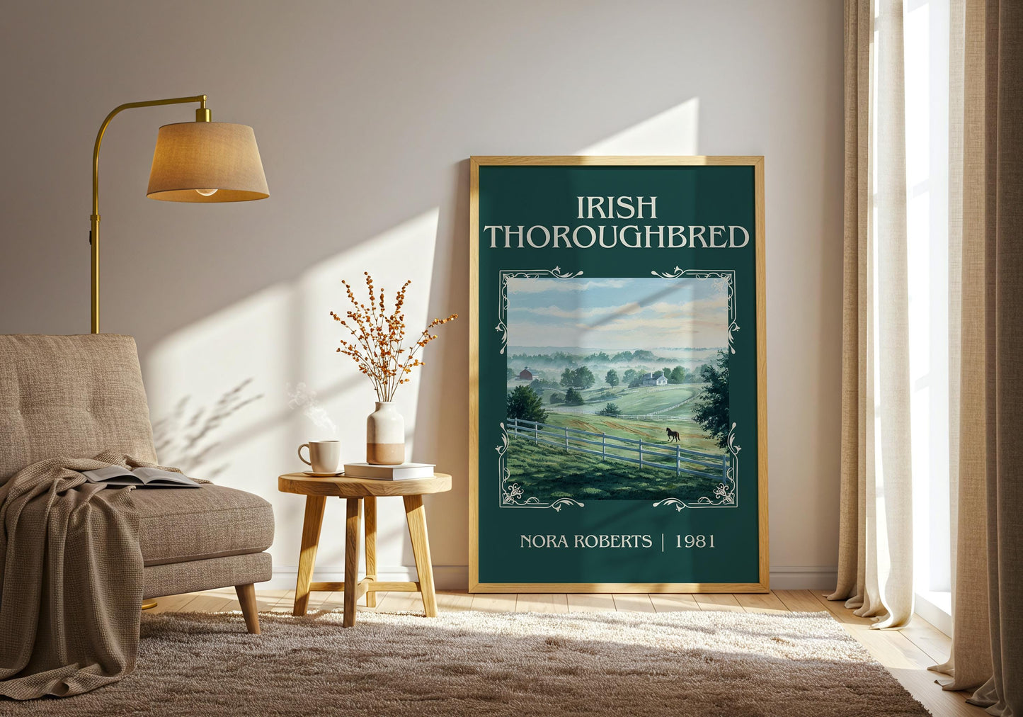 Irish Thoroughbred classic book art print paper finish options – matte satin gloss