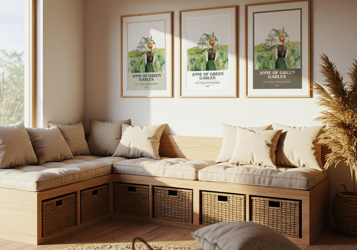 Anne of Green Gables by Lucy Maud Montgomery Descriptive Poster Print. Free Delivery Wall Art Author & Blurb Book Artwork Novel