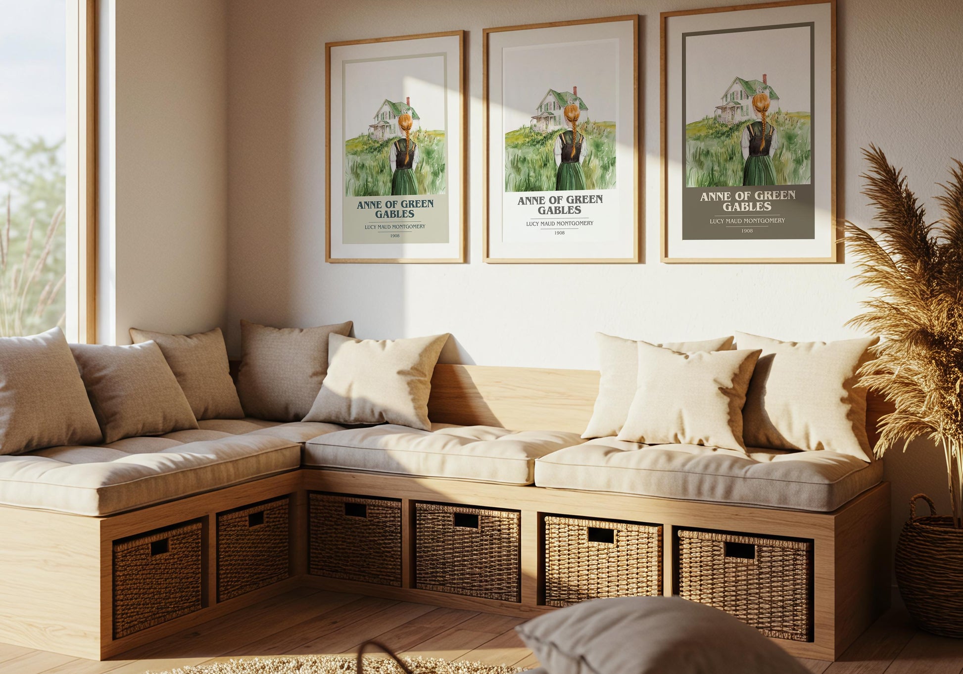 Anne of Green Gables by Lucy Maud Montgomery Descriptive Poster Print. Free Delivery Wall Art Author & Blurb Book Artwork Novel