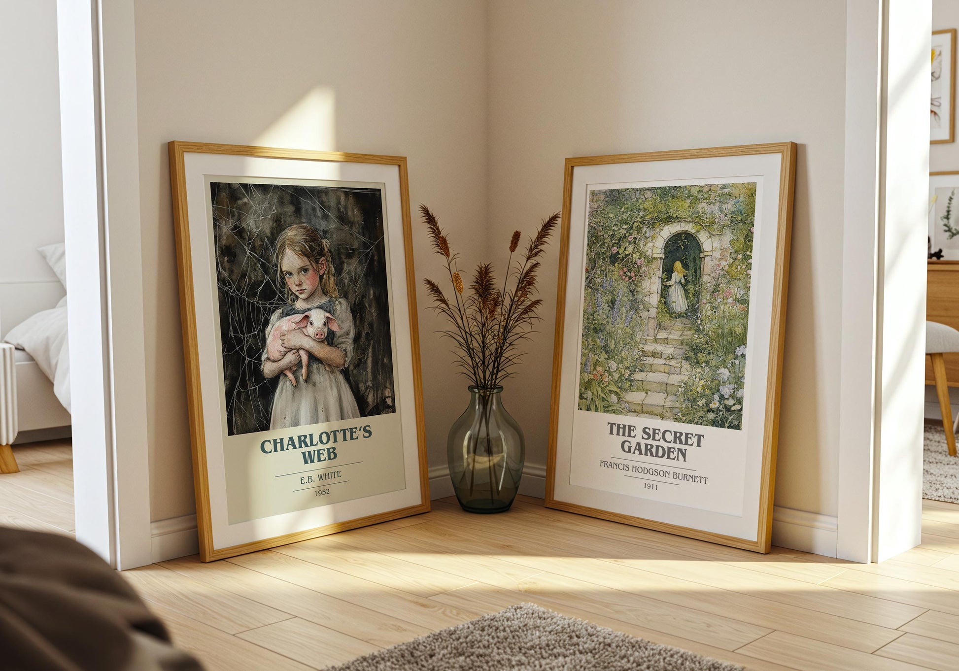 Charlotte's Web by E.B. White Descriptive Poster Print. Free Delivery Wall Art Author & Blurb Book Artwork Novel