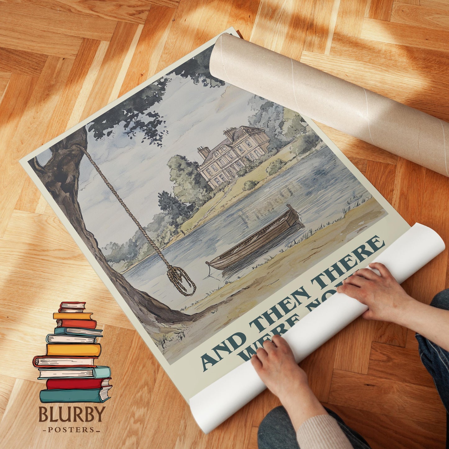 And Then There Were None book poster packaging – museum-quality print rolled in protective tube